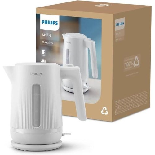 Електрочайник Philips Series 3000, Strix, пластик, білий (HD9411/00)
