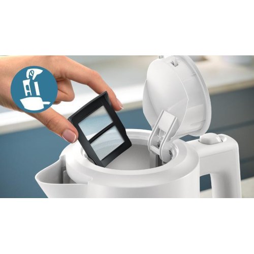 Електрочайник Philips Series 3000, Strix, пластик, білий (HD9411/00)