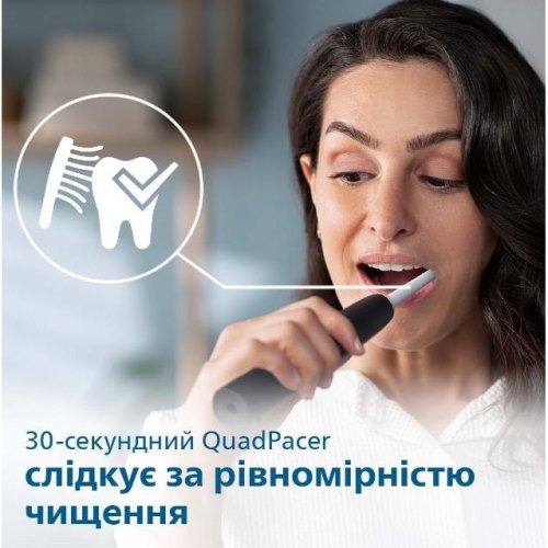 Щітка зубна електрична Philips Sonicare Gemini 3100, 31000 коливань на хвилину, 1 насадка, футляр, чорна (HX3673/14)