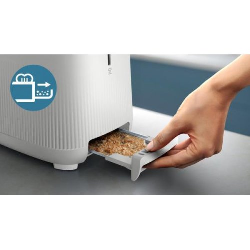 Тостер Philips Series 3000, 900Вт, підігрів, розморожування, пластик, білий (HD2511/00)