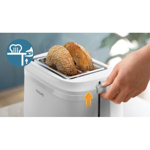 Тостер Philips Series 3000, 900Вт, підігрів, розморожування, пластик, білий (HD2511/00)
