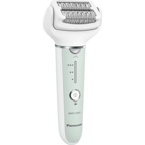 Епілятор Panasonic, пінцетний, акумуляторний, 60 пінцетів, волога/суха епіляція, 4 насадки, футляр, салатово-білий (ES-EY70-G520)