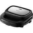 Мультимейкер Philips Series 5000, 750Вт, антипригарне покриття, 3 пластини, пластиковий корпус, чорно-сріблястий (HD2350/80)