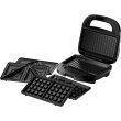 Мультимейкер Philips Series 5000, 750Вт, антипригарне покриття, 3 пластини, пластиковий корпус, чорно-сріблястий (HD2350/80)