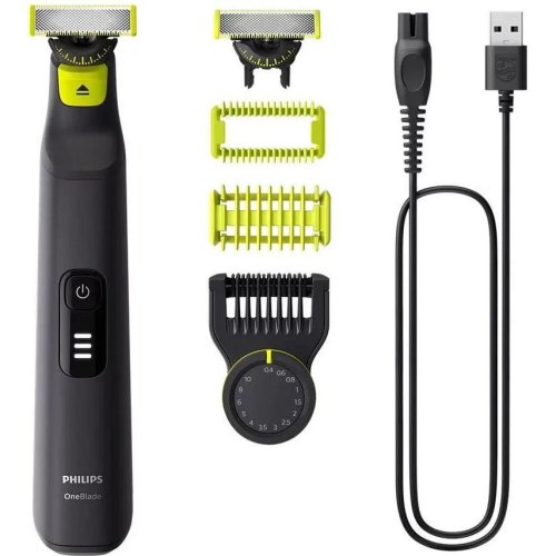 Бритва електрична Philips OneBlade Pro 360, Li-Ion, сухе/вологе бриття, індикатор заряду, чорна (QP6542/15)