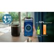 Тепловентилятор Philips Series 3000, 2000Вт, 20м.кв, електронне керування, керамічний нагрівальний елемент, Wi-Fi, темно-сірий (CX3120/01)