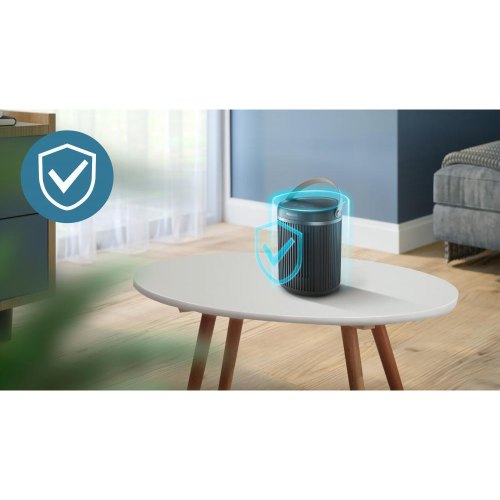Тепловентилятор Philips Series 3000, 2000Вт, 20м.кв, електронне керування, керамічний нагрівальний елемент, Wi-Fi, темно-сірий (CX3120/01)