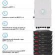 Система зберігання енергії DEYE, 8kW, 14.4kWh, 6 Batteries, LiFePO4, 6000 циклів (SUN-8K-SG01LP1-EU-6DY14.4K-LFP)