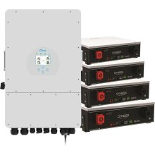 Система зберігання енергії DEYE, 12kW, 20.48kWh, 4 Batteries, LiFePO4, 6000 циклів (SUN-12K-SG04LP3-EU-4DY20.48K-LFP-W)