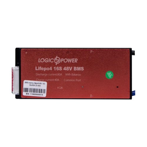 Плата BMS LogicPower, LiFePO4 48V 16S Dis 80A Ch 40A (LP11592)