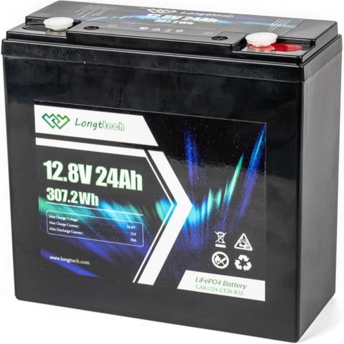 Акумуляторна батарея Longttech, LiFePO4, 12.8V, 24Ah (LAR1224-LT20-R32)