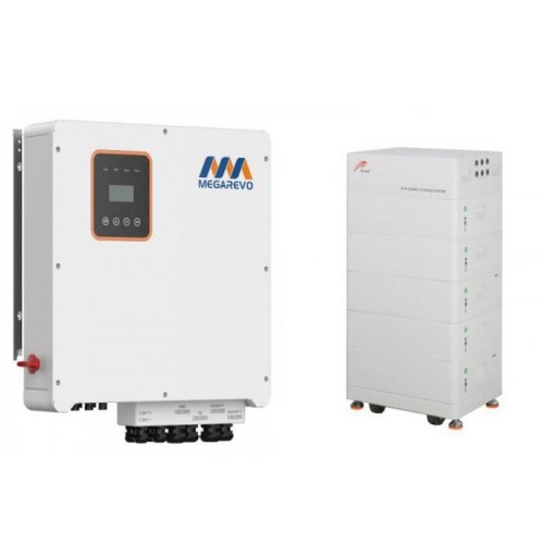 Комплект гібридного сонячного інвертора Megarevo R12KH3, трифазний, високовольтний, батарея Ritar HV RESS-40KW в комплекті
