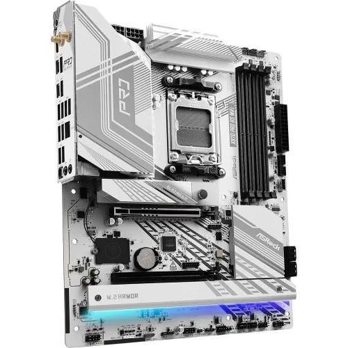 Mатеринська плата ASRock X870 PRO RS WIFI, sAM5, AMD X870, ATX, 4xDDR5, HDMI, 2xUSB4, 3xM.2, 2.5GbE LAN