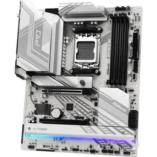 Mатеринська плата ASRock X870 PRO RS WIFI, sAM5, AMD X870, ATX, 4xDDR5, HDMI, 2xUSB4, 3xM.2, 2.5GbE LAN