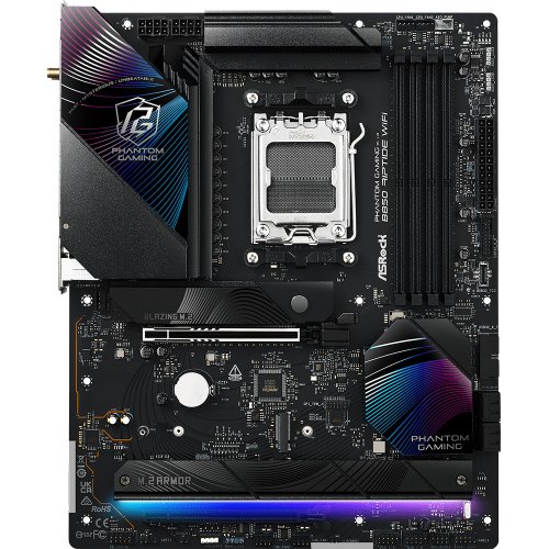 Mатеринська плата ASRock B850 RIPTIDE WIFI, sAM5, AMD B850, ATX, 4xDDR5, HDMI, 4xM.2, 2.5GbE LAN