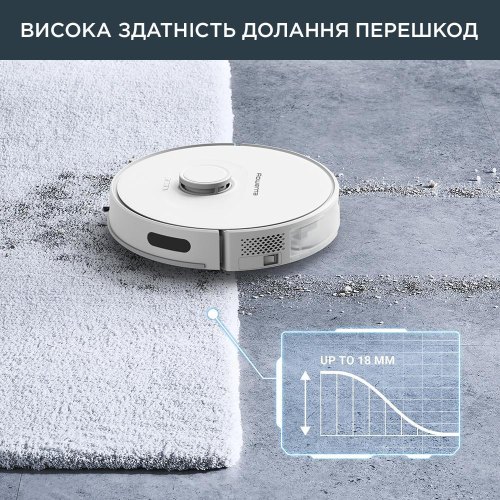 Робот-пилосос миючий Rowenta X-Plorer Serie 75 S, 2700Па, 9.5см, автономна робота до 120хв, білий (RR8567WH)