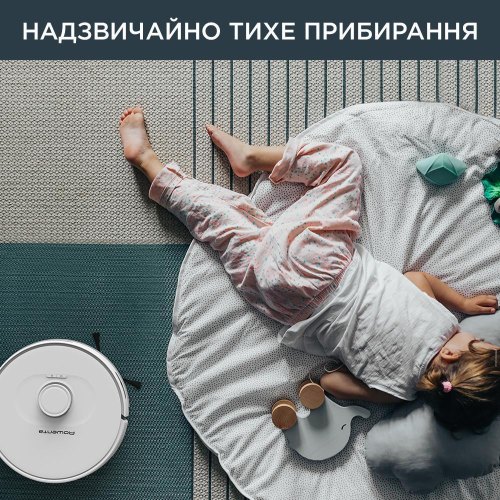 Робот-пилосос миючий Rowenta X-Plorer Serie 75 S, 2700Па, 9.5см, автономна робота до 120хв, білий (RR8567WH)