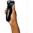 Електрична бритва роторна Remington Style, 3 головки для бриття, сухе бриття, тример, USB-C, чорно-синя (R1000)