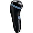 Електрична бритва роторна Remington Style, 3 головки для бриття, сухе бриття, тример, USB-C, чорно-синя (R1000)