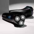 Електрична бритва роторна Remington Style, 3 головки для бриття, сухе бриття, тример, USB-C, чорно-синя (R1000)