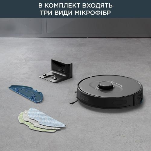 Робот-пилосос Rowenta X-Plorer Serie 75 S, 9.5см, вологе прибирання, контейнер для пилу 0.4л, для води 0.3л, робота до 120хв, НЕРА, чорний (RR8575WH)