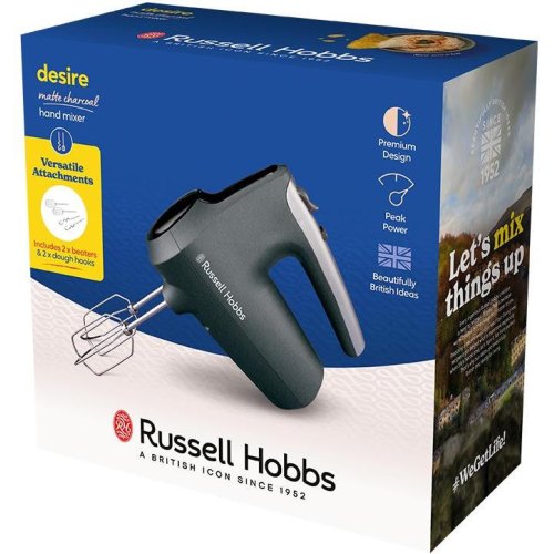 Міксер Russell Hobbs ручний Desire Matte Charcoal, 185Вт, чорно-сірий (27151-56)