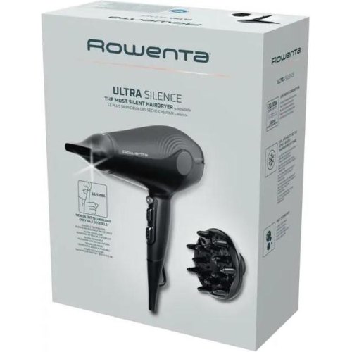 Фен Rowenta Ultra Silence, 2100Вт, 3 режими, іонізація, холодний обдув, чорний (CV6430F0)