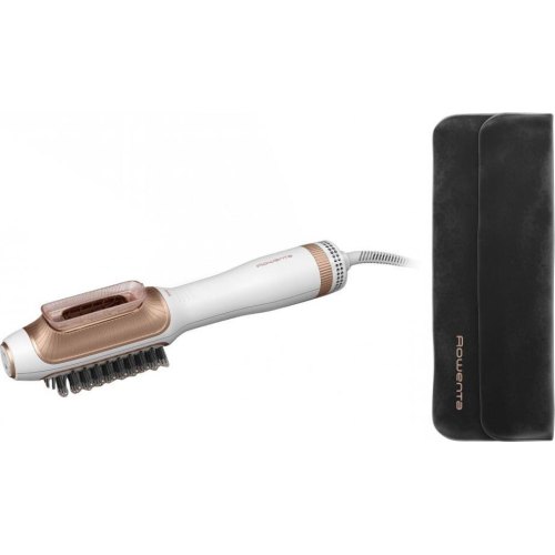 Фен-щітка Rowenta Reverso Dry&Brush 2в1, 1200Вт, 3 режими, іонізація, холодний обдув, 2 насадки, кераміка, біло-золотистий (CF9820F0)