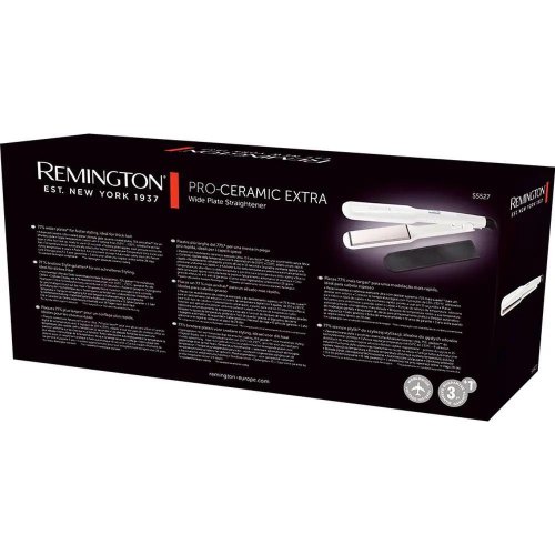 Випрямляч Remington Pro-Ceramic Extra, 9 температурних режимів, 150-230 градусів, чохол, кераміка, білий (S5527)