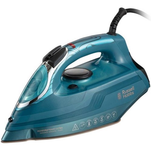 Праска Russell Hobbs Powersteam Ultra Coconut Smooth, 3100Вт, 350мл, паровий удар 230гр, самоочищення, керамічна підошва, блакитна (26340-56)