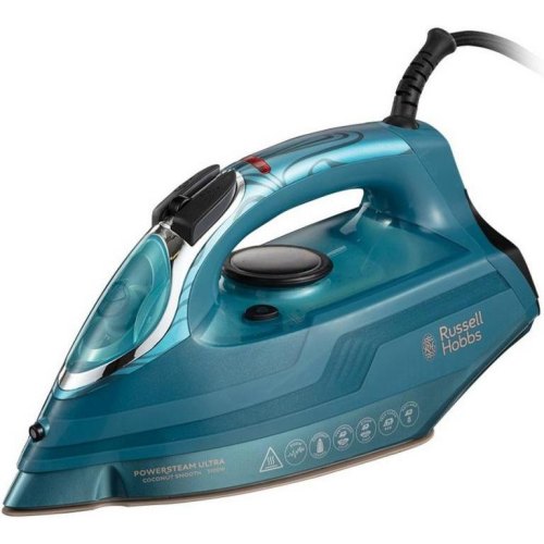 Праска Russell Hobbs Powersteam Ultra Coconut Smooth, 3100Вт, 350мл, паровий удар 230гр, самоочищення, керамічна підошва, блакитна (26340-56)