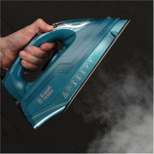Праска Russell Hobbs Powersteam Ultra Coconut Smooth, 3100Вт, 350мл, паровий удар 230гр, самоочищення, керамічна підошва, блакитна (26340-56)