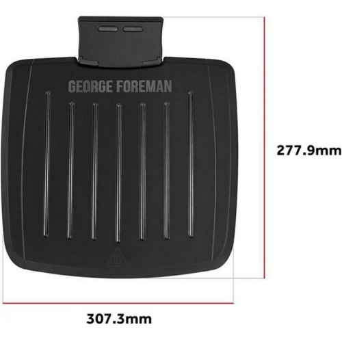 Гриль притискний George Foreman Immersa Medium, 1100Вт, 1 температурний режим, з'ємні пластини, метал, пластик, чорний (28310-56)