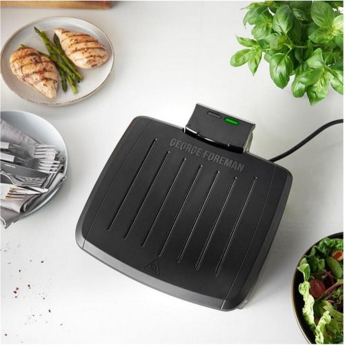 Гриль притискний George Foreman Immersa Medium, 1100Вт, 1 температурний режим, з'ємні пластини, метал, пластик, чорний (28310-56)