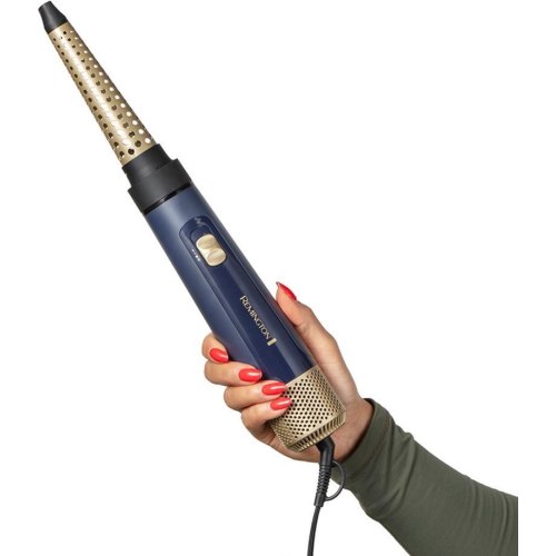 Фен-щітка Remington Sapphire Luxe, 1000Вт, 2 швидкості, іонізація, холодний обдув, кераміка, синій/золотистий (AS5805)