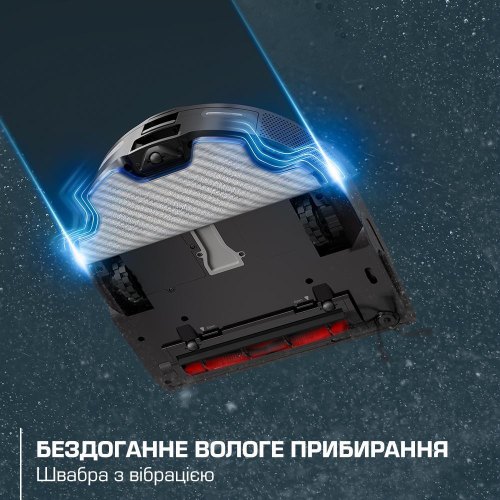 Робот-пилосос миючий Rowenta X-Plorer Serie 240+ AI Animal & Allergy, 8000Па, 9.7см, автономна робота до 120хв, чорний (RR9695WH)