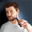 Тример Rowenta Forever Sharp Sport Collection, для бороди та вусів, мережа/акумулятор, роторний мотор, 3 насадки, сталь, чорно-синій (TN6011F0)