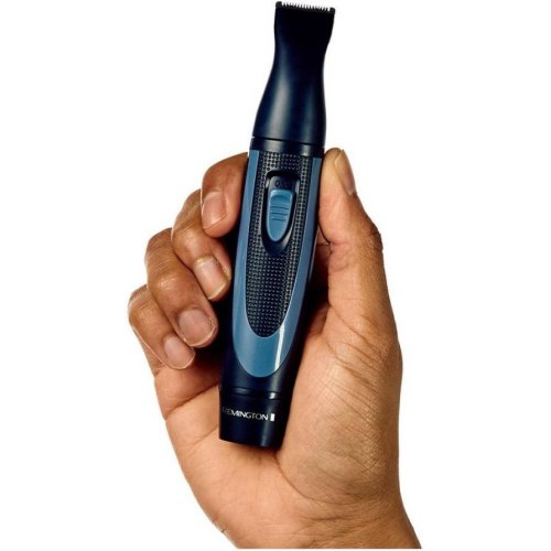 Набір дорожній Remington TRAVEL KIT, для бороди/вусів/носа/вух, 3 насадки, чохол, гребінець, пінцет, кусачки, ножиці, сталь, чорно-синій (NE3890)