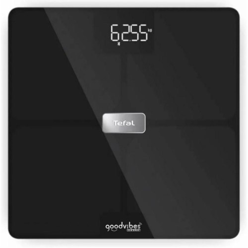 Ваги підлогові Tefal Body Fat Goodvibes Health, 180кг, 1х Li-ion, скло, чорні (BM9670S1)