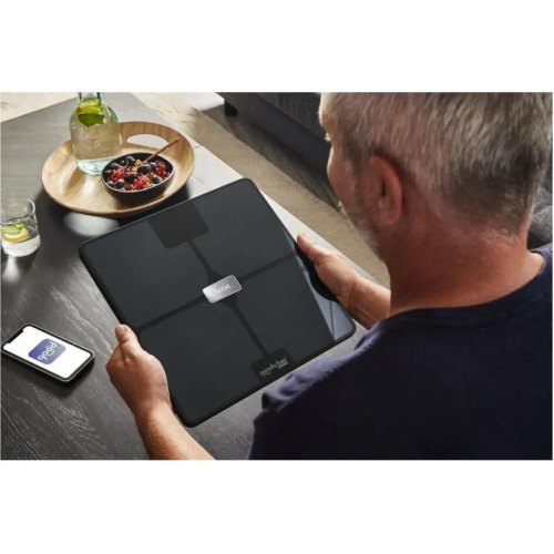 Ваги підлогові Tefal Body Fat Goodvibes Health, 180кг, 1х Li-ion, скло, чорні (BM9670S1)