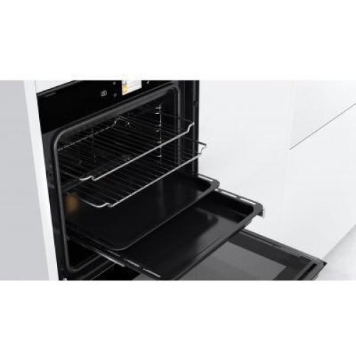 Духова шафа електрична Whirlpool W9OM24S1PBSS, 73л, A+, дисплей, конвекція, телескопічні напрямні, чорна