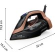 Праска Tefal Ultimate Power Pro, 3200Вт, 350мл, паровий удар 300гр, постійна пара 85гр, керамічна підошва, чорно-золота (FV9E50E0)