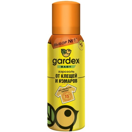 Аерозоль від комах Gardex Baby, від комарів і кліщів, 100мл (5908310094359)
