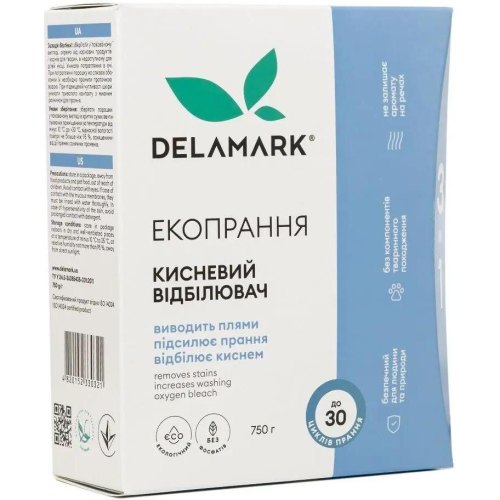 Відбілювач кисневий DeLaMark, 3в1, 750г (4820152330321)