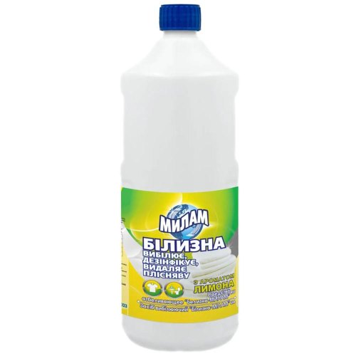 Відбілювач Милам, білизна, лимон, 1л (4820152290656)