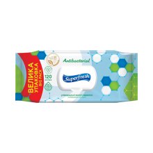 Вологі серветки Superfresh Antibacterial, з клапаном, 120шт (4823071642285)