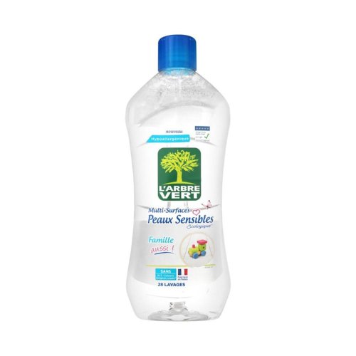Рідина для чищення ванн L'Arbre Vert, мультиочисник, Sensitive, 1л (3450601032578)