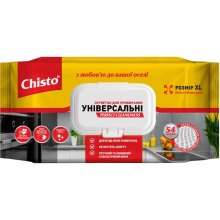 Серветки для прибирання Chisto, вологі, універсальні, з клапаном, 54шт (4823098412373)