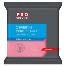 Серветки для прибирання PROservice, віскозні, рожеві, 10шт (4823071658545)