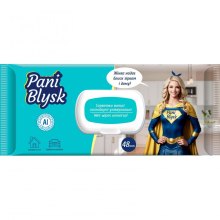 Серветки для прибирання Pani Blysk, вологі, універсальні, з клапаном, 48шт (4823071661132)